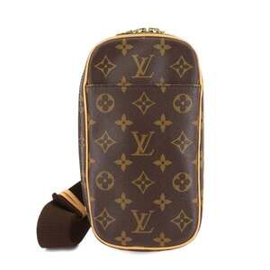 LOUIS VUITTON Brown Monogram Pochette Hobo Bag